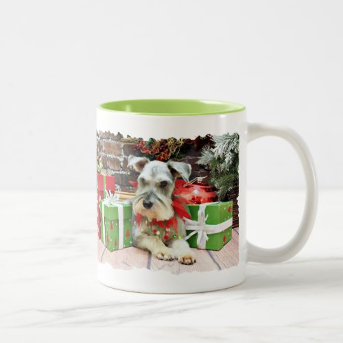 Christmas _ Schnauzer _ Heinz Two_Tone Coffee Mug