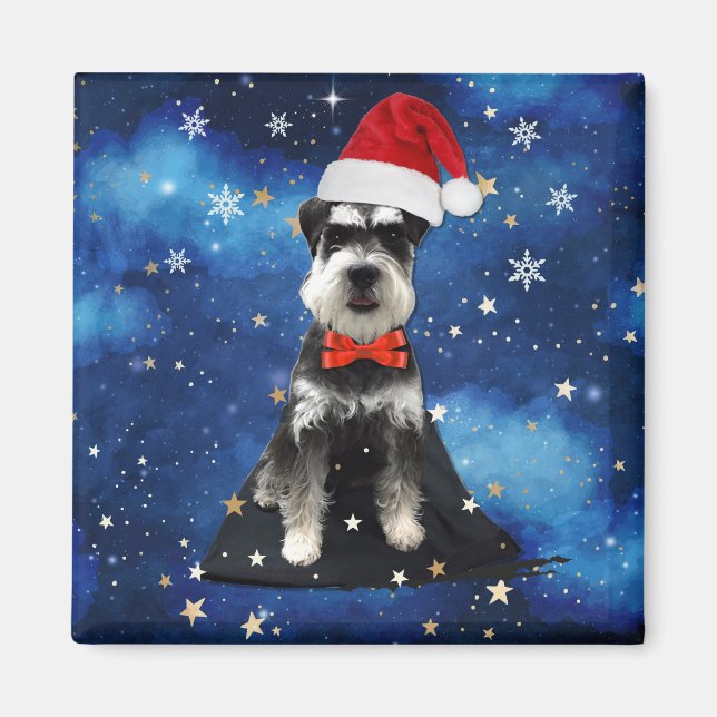 Christmas Schnauzer Magnet (Front)