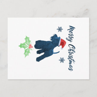 Christmas Schnauzer Postcard