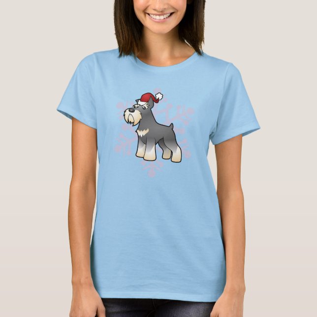 Christmas Schnauzer T-Shirt (Front)