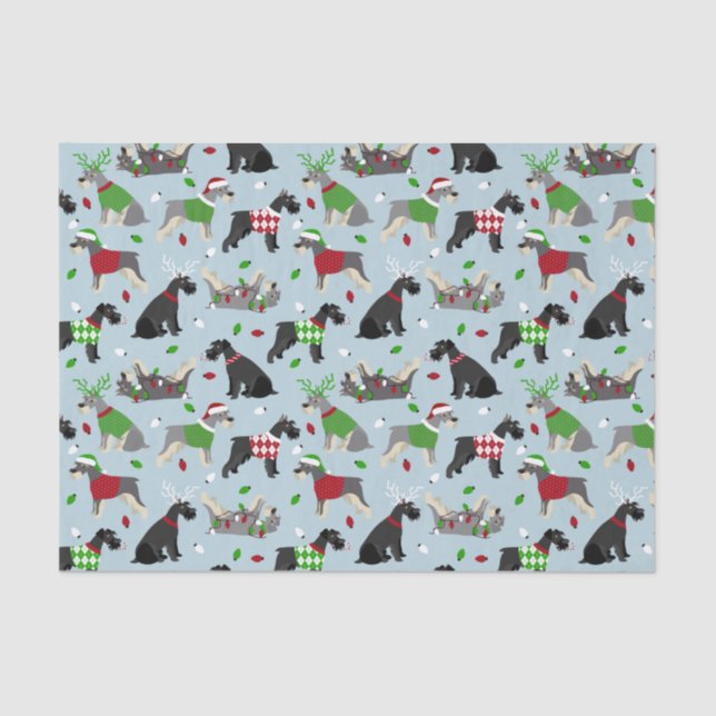 Christmas Schnauzer Tissue Paper (Front)