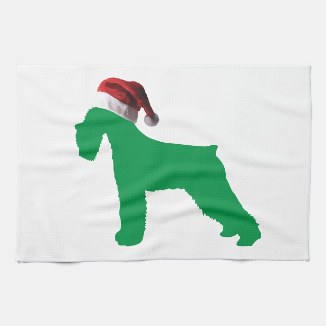 Christmas Schnauzer Towel (Horizontal)