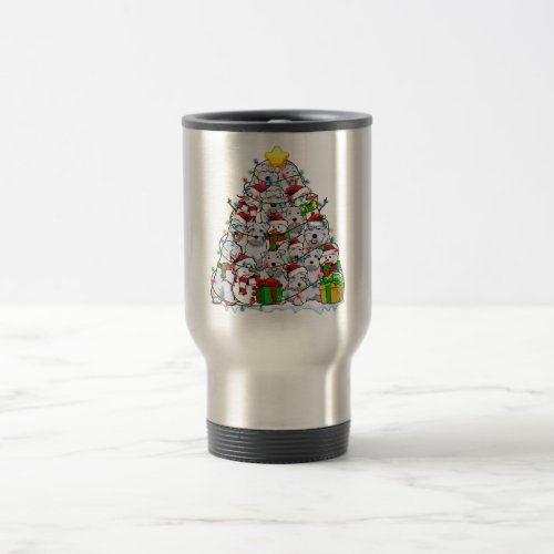 Christmas Schnauzer Tree Dog Xmas Loves Travel Mug