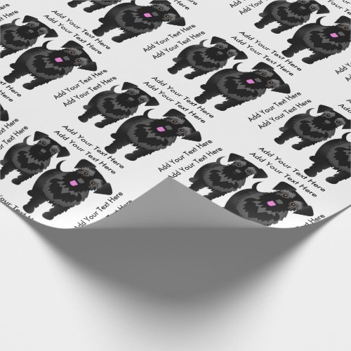 Christmas Schnauzers Custom Text Wrapping Paper