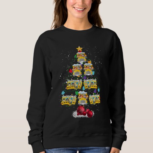 Christmas School Bus Tree Xmas Driving Specialist Sweatshirt