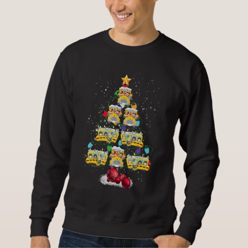 Christmas School Bus Tree Xmas Driving Specialist Sweatshirt