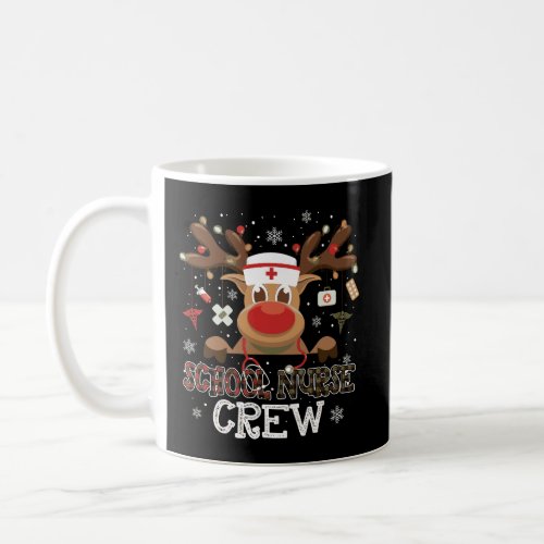 Christmas School Nurse Crew Reindeer Nurse Buffalo Coffee Mug