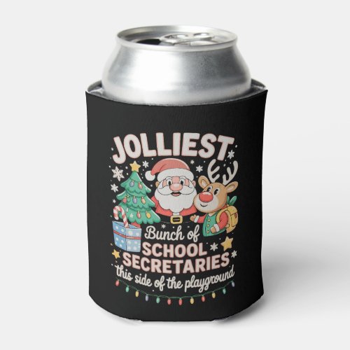 Christmas School Secretary Xmas Holiday Season Can Cooler