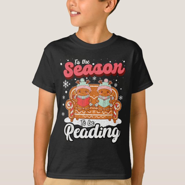 Christmas School Teacher Retro Librarian Groovy Xm T-Shirt (Front)