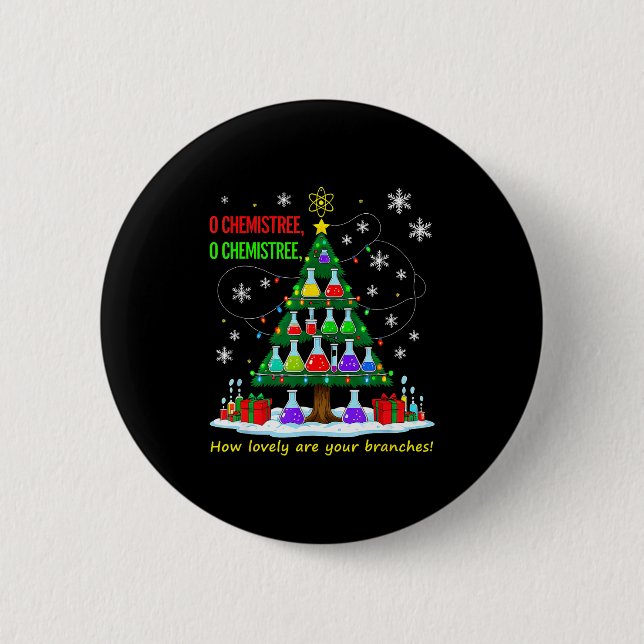 Christmas Science Teacher 67 Meme Santa Oh Chemist Button (Front)
