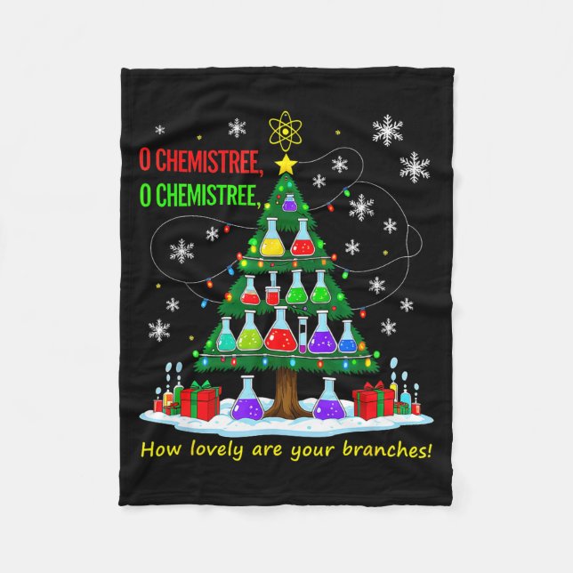 Christmas Science Teacher 67 Meme Santa Oh Chemist Fleece Blanket (Front)