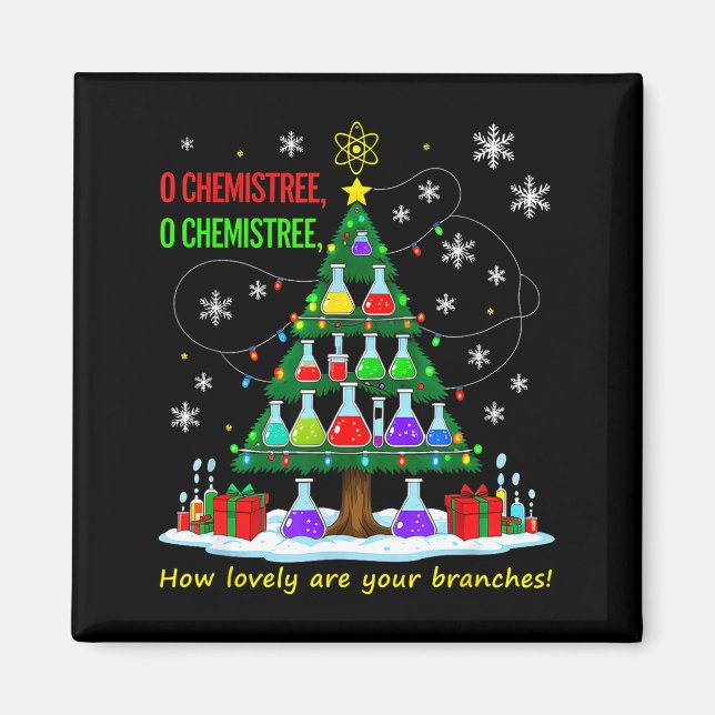 Christmas Science Teacher 67 Meme Santa Oh Chemist Magnet (Front)