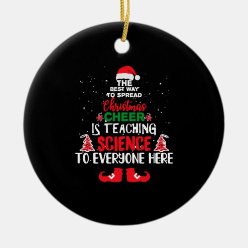 Christmas Science Teachers  Funny Teachers Ceramic Ornament