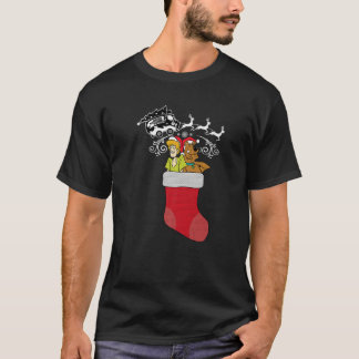 Christmas Scooby Doo Shaggy Stocking Reindeer Myst T-Shirt