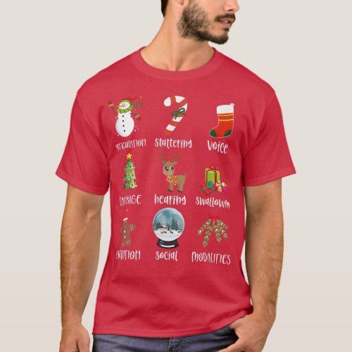 Christmas Scope Of Practice SLP Speech Language Pa T_Shirt