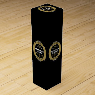 Christmas Scotch Whiskey Label Wine Box
