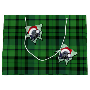 Christmas Scottie BLAST Plaid Gift Bag
