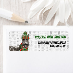 Christmas Scottie Dog Lover Holiday Address Label