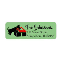 Christmas Scottie Dog Return Address Labels
