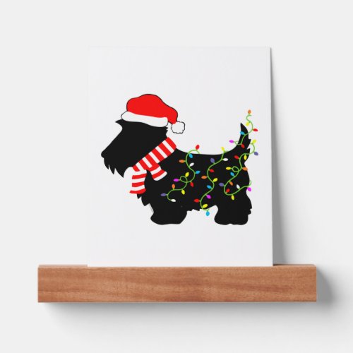 Christmas Scottie Dog With Lights  Picture Ledge