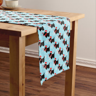 Christmas Scottie Dogs Pattern Medium Table Runner