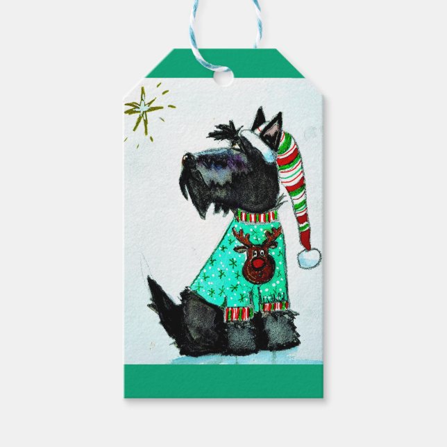 Christmas Scottie Gift Tags (Front)