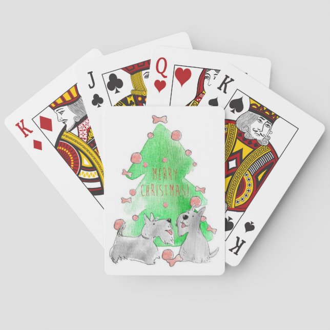Christmas Scotties Poker Cards (Back)