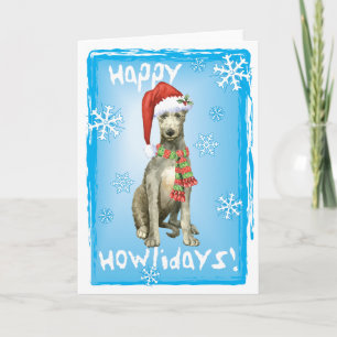 Christmas Scottish Deerhound Holiday Card