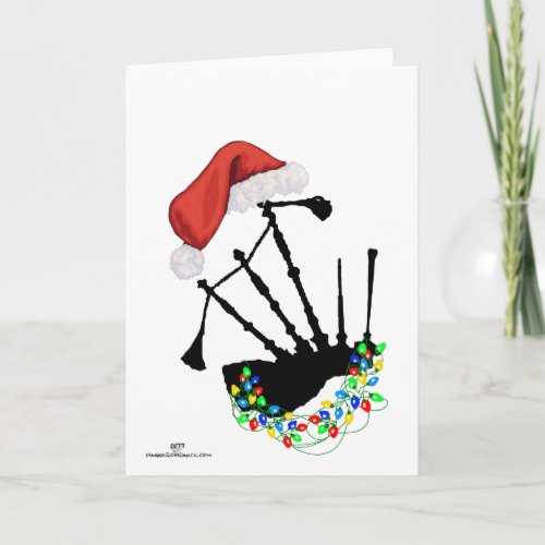 Christmas Scottish Highland Bagpipes Card