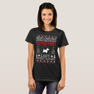 Christmas Scottish Terrier Dog Lady Ugly Sweater