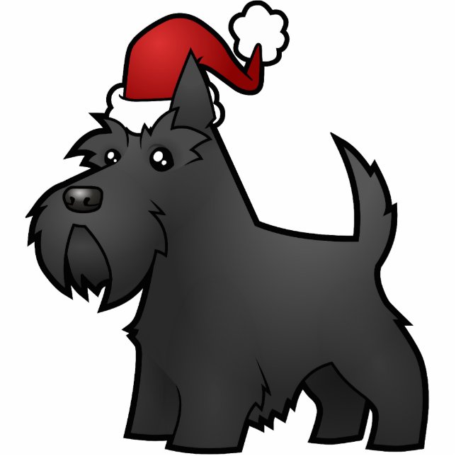 Christmas Scottish Terrier Ornament (Front)