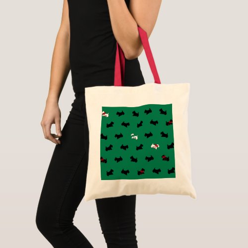 Christmas Scottish Terriers Tote Bag