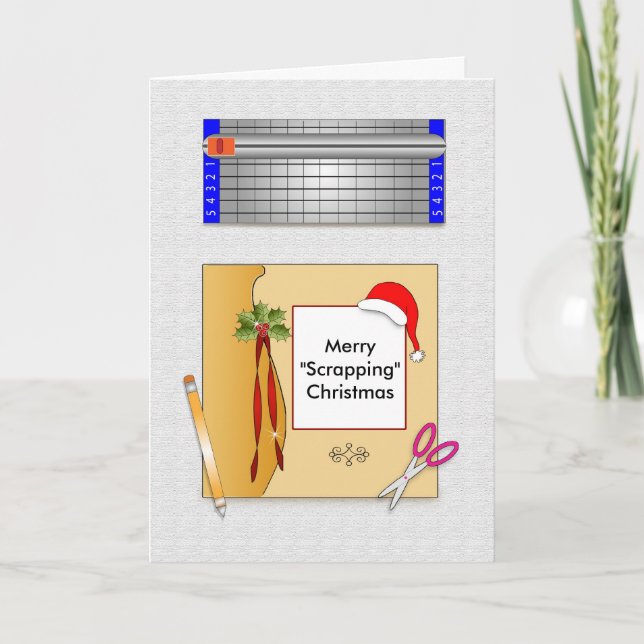 Christmas Scrapbook Paper Greeting Card (Front)