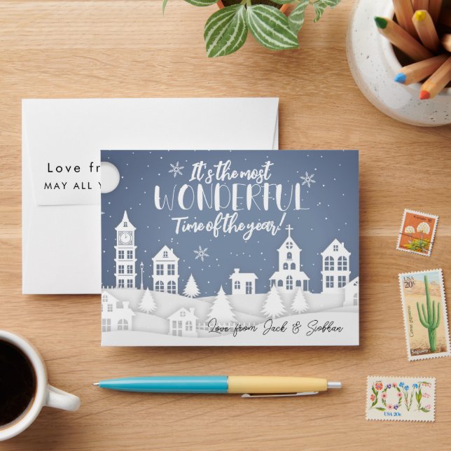 christmas scratchcard Lottery Ticket Wedding favor Envelope (Desk)