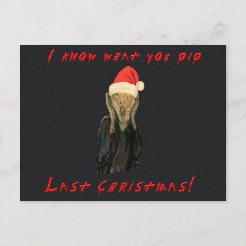 Christmas Scream Holiday Postcard