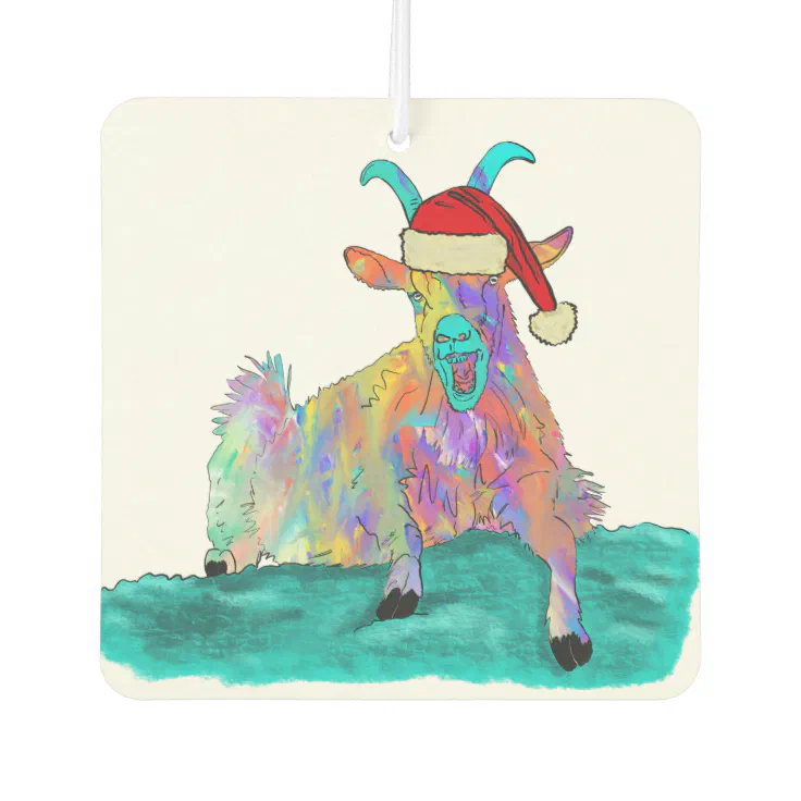 Christmas Screaming Goat Air Freshener Zazzle