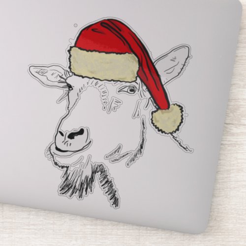 Christmas Screaming Goat Funny  Sticker