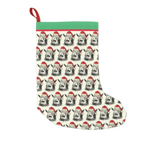 Christmas Screaming Goat  Small Christmas Stocking