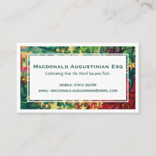 CHRISTMAS Scripture Personalized Evangelistic Business Card