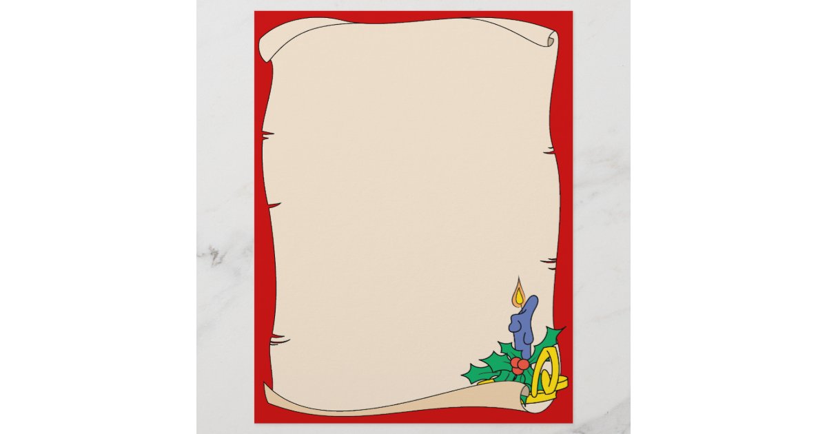 Christmas Scroll Letterhead | Zazzle