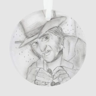 Christmas - Scrooge in Black and white Ornament