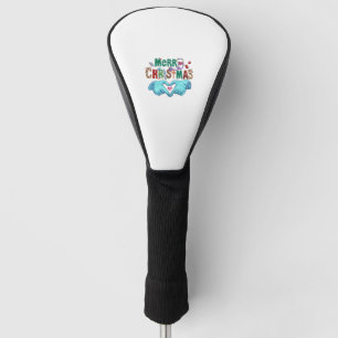Christmas Scrub Merry Christmas Xmas Stethoscope N Golf Head Cover