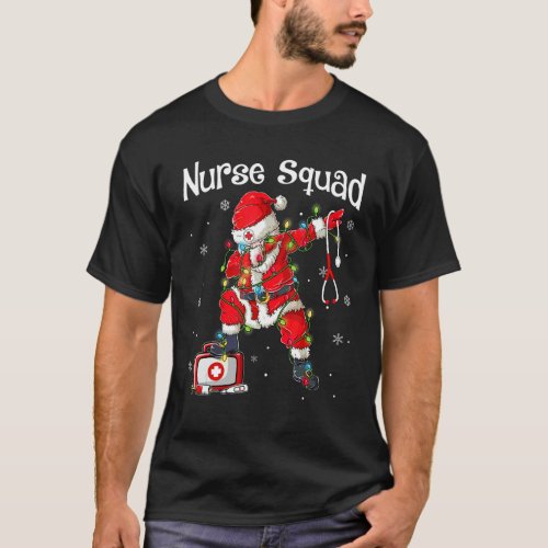 Christmas Scrub Tops Women Dabbing Santa Scrubs Nu