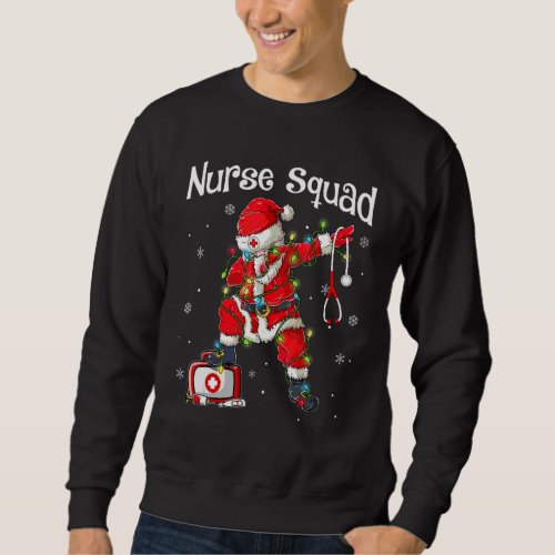 Christmas Scrub Tops Women Dabbing Santa Scrubs Nu