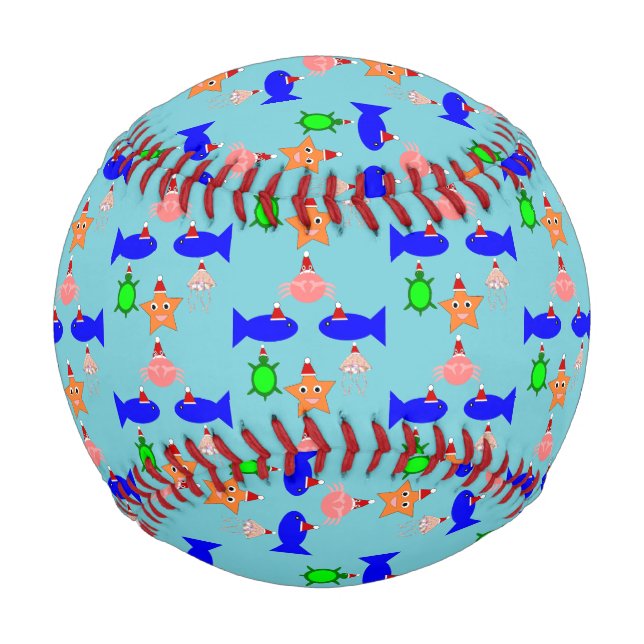 Christmas Sea Creatures Baseball (Front)