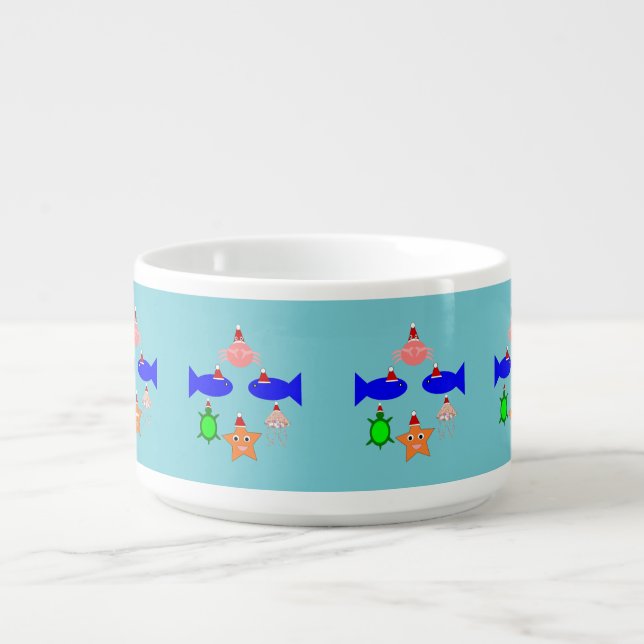 Christmas Sea Creatures Bowl (Center)