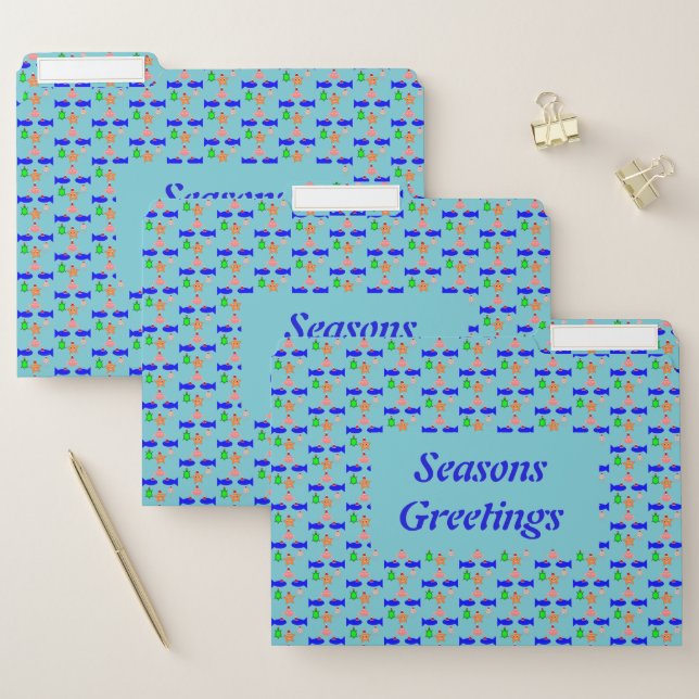 Christmas Sea Creatures Custom File Folder (Set)