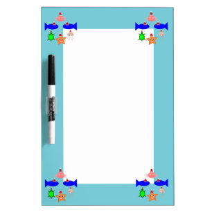 Christmas Sea Creatures Dry Erase Board