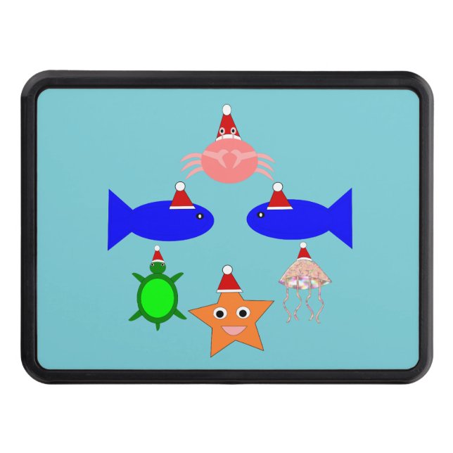 Christmas Sea Creatures Hitch Cover (Front)