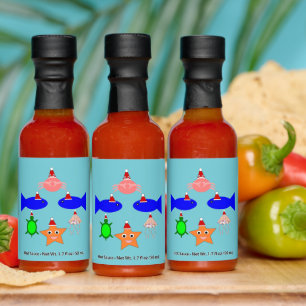 Christmas Sea Creatures Hot Sauces